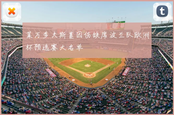 莱万多夫斯基因伤缺席波兰队欧洲杯预选赛大名单